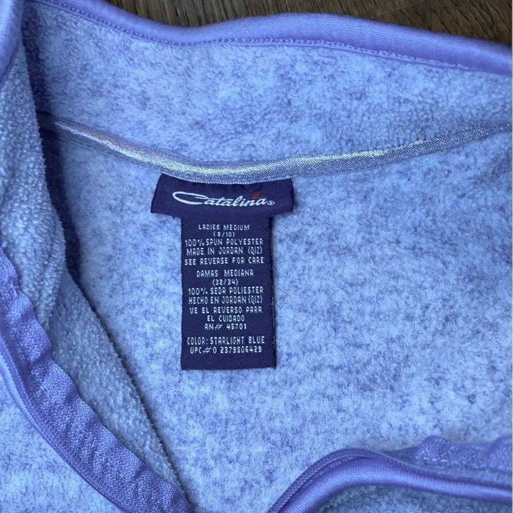 CATALINA Blue Polyester Pullover 1/4 Zip Women’s Size Medium - Picture 7 of 9